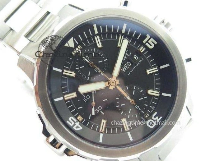 MIROTIME 0504 Classic Aquatimer Chrono IW376803 V6F 1:1 Best Edition Black Dial On SS Bracelet A 7361